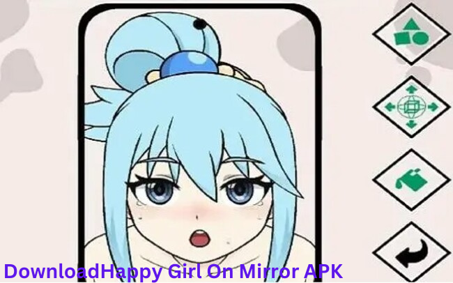 download happy girl on mirror