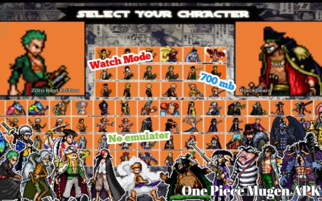 one piece mugen apk gameplay